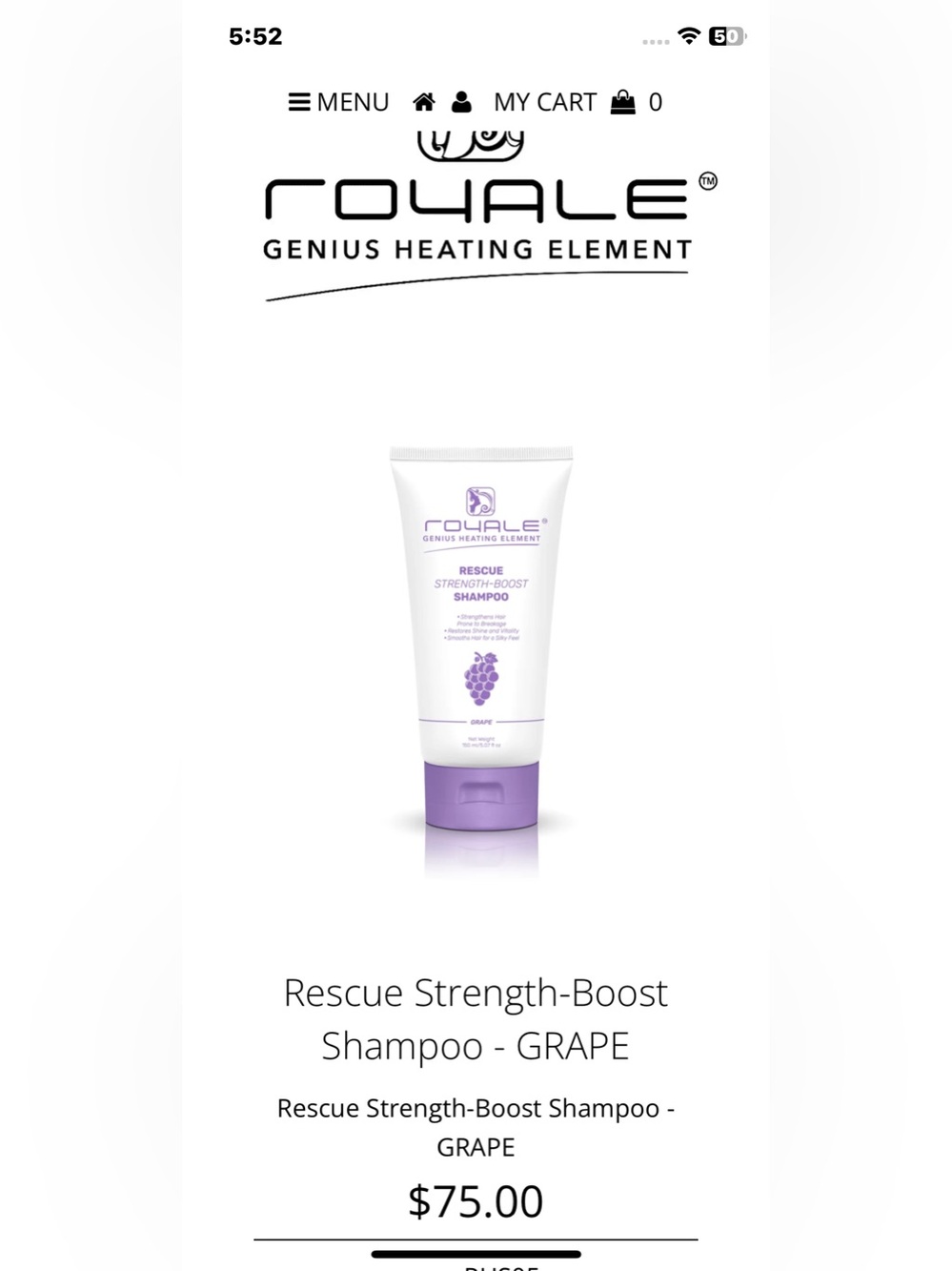 ROYALE GENIUS HEATING ELEMENT RESCUE STRENGTH BOOST SHAMPOO & CONDITIONER SET - Picture 3 of 8